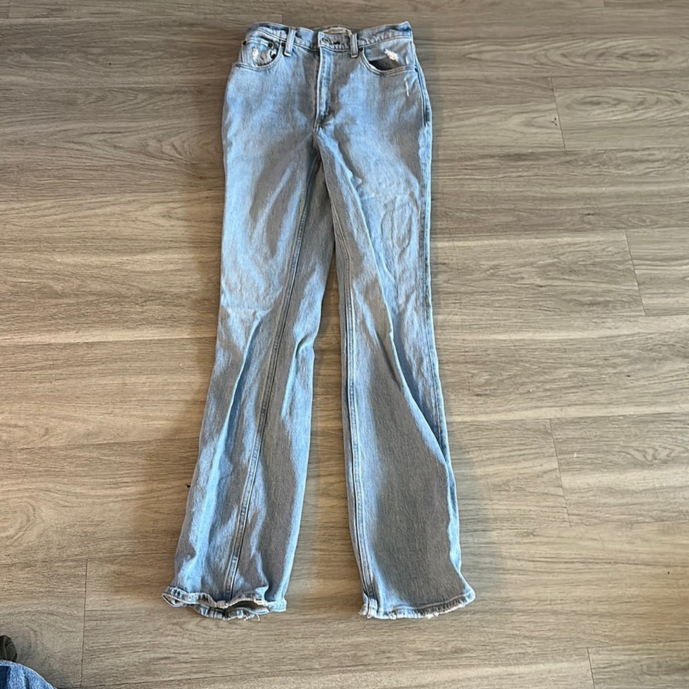 Abercrombie The 70s Vintage Flare Ultra High Rise Size 25 Long
